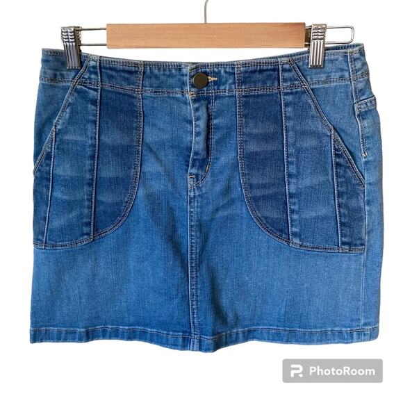 Chelsea28 Two Tone Jean Skirt Size M - Picture 2 of 5